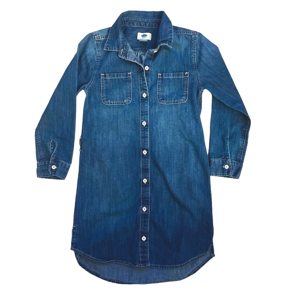 Kids Denim Dress Sz:M (8) Blue Jean Dress Halloween Embellished - Picture 2 of 5